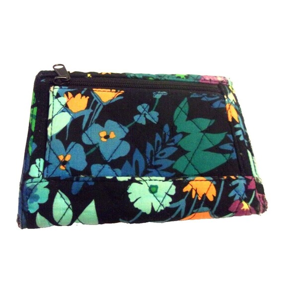 Vera Bradley Sleek Wallet Midnight Blues  5 1/4 X 4 - Picture 2 of 4